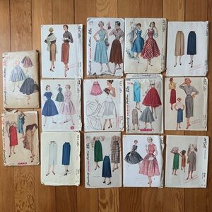 14 Vintage Sewing Patterns from the 1950’s & 60’s - Uncut